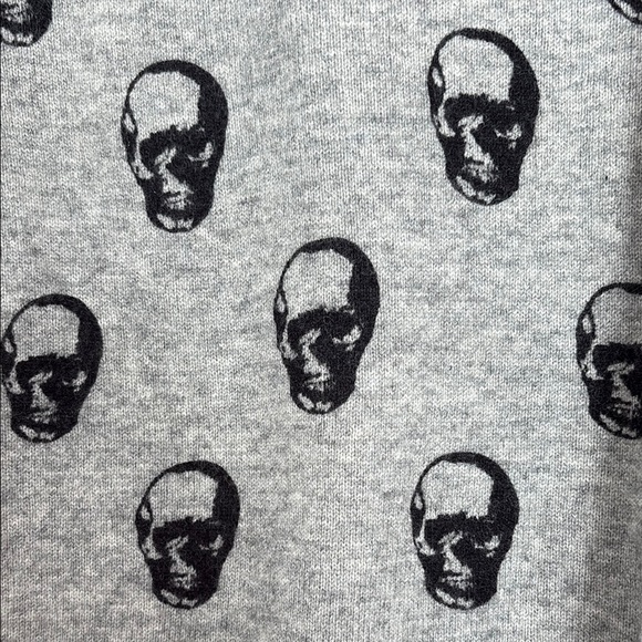 Gray 100% Cashmere Skull Sweater - Picture 2 of 4
